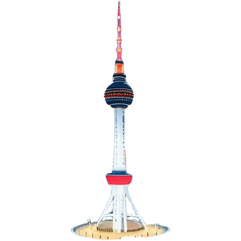 N Seoul Tower Landmark Emoji – Showing the tower atop Namsan Mountain with city lights in the background. emoji