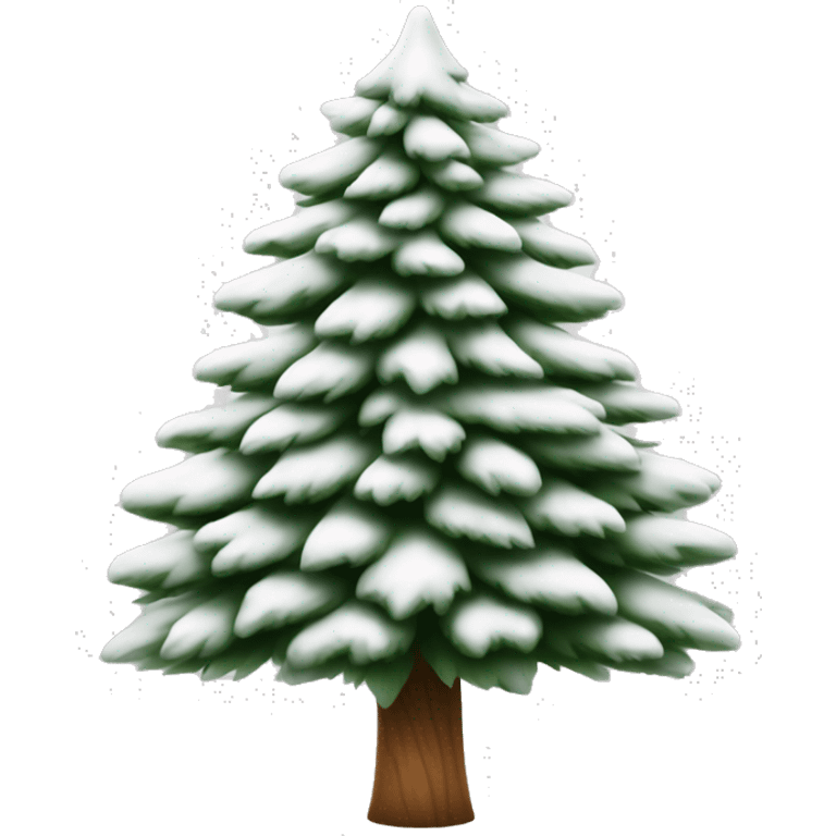  actual white fir christmas tree isolated.  emoji