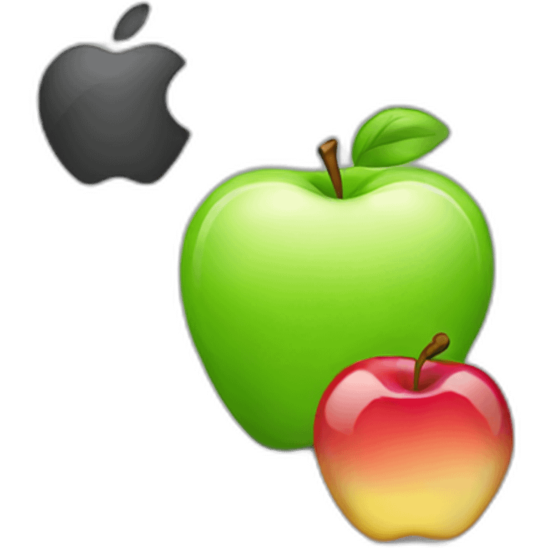 Windows logo with apple emoji