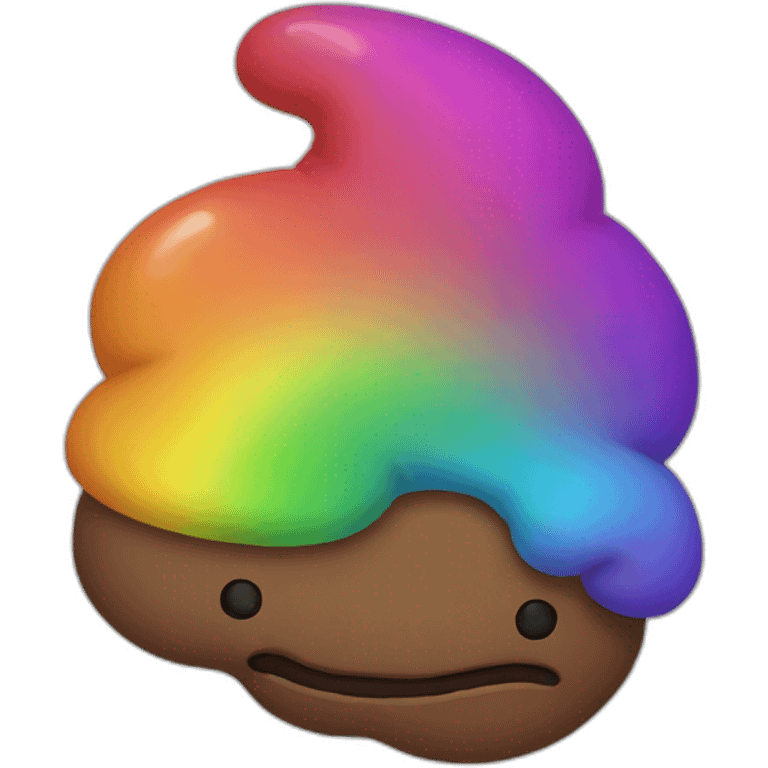 Rainbow poop emoji