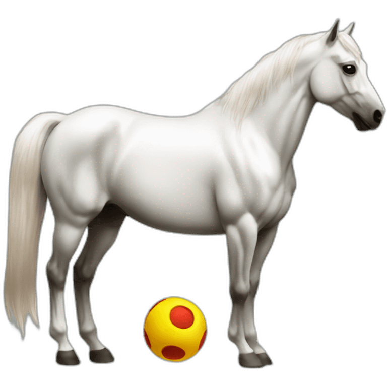 Horse with disc ball mirror texture  emoji