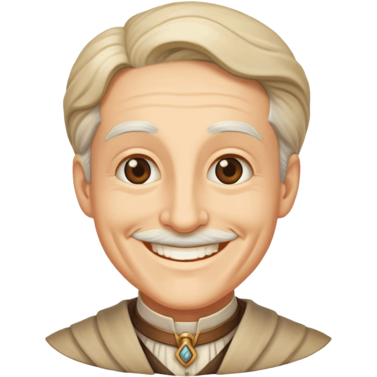 Antiquarian smiling emoji