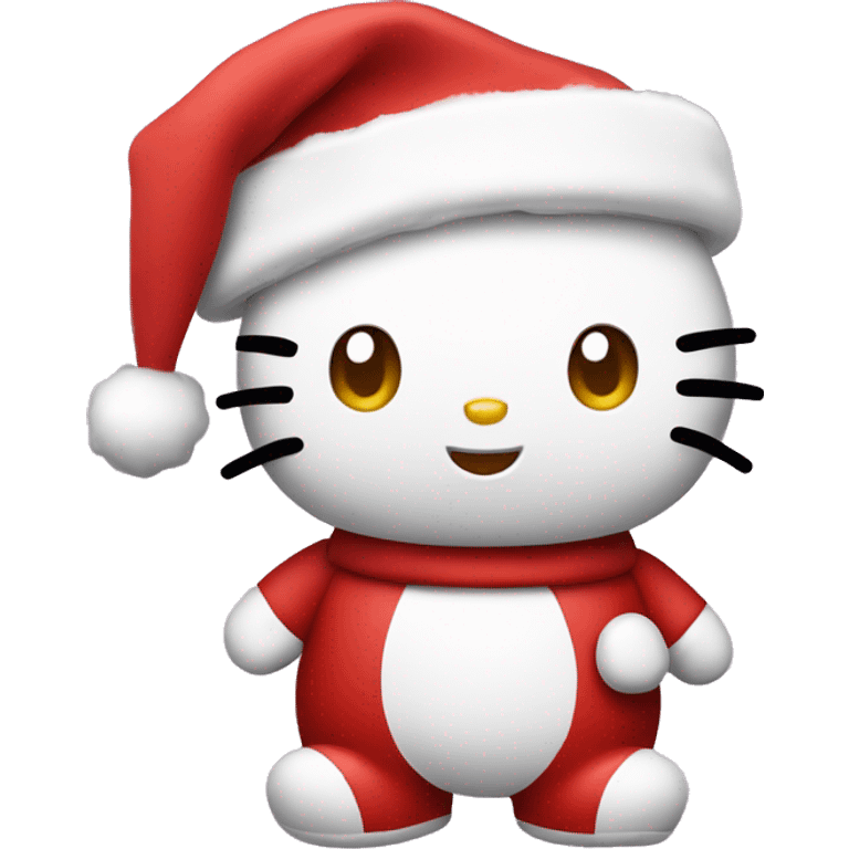 Hello kitty in a Santa hat emoji