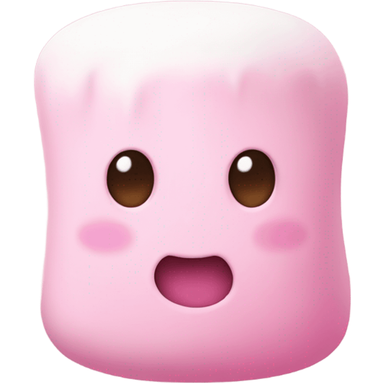 Pink marshmallow without face emoji