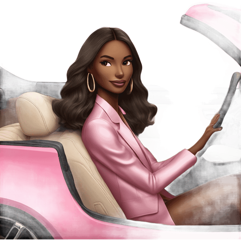 Photo of Victoria secret model driving a car emoji