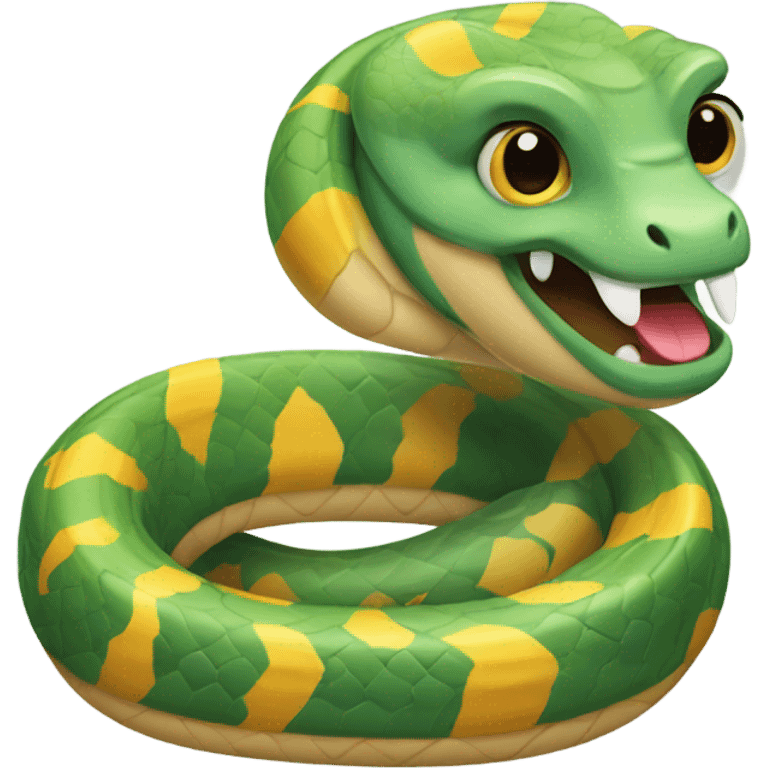 Friendly snake emoji