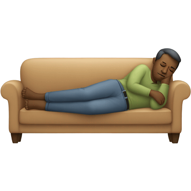 Man sleeping on couch emoji