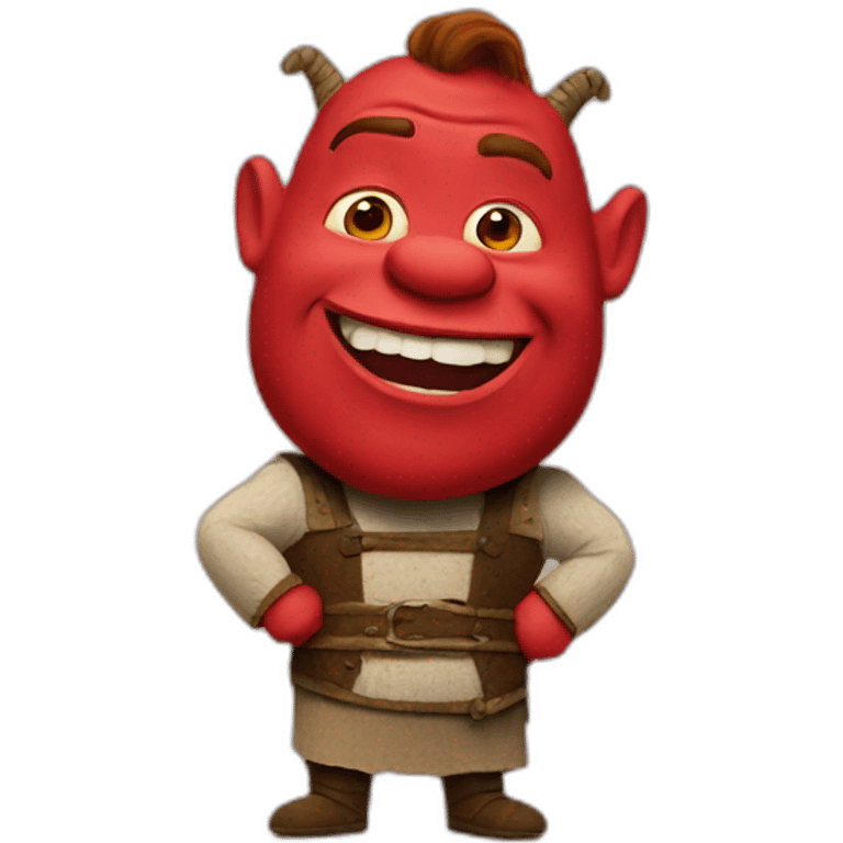 red-shrek emoji