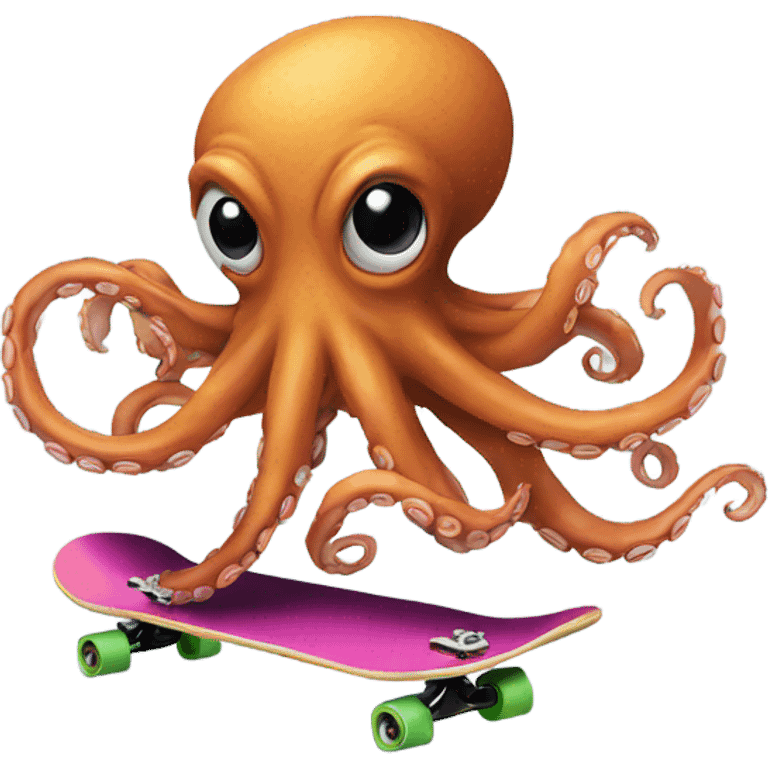 Octopus on a skateboard emoji