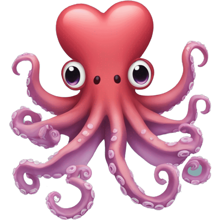 Octopus with 3 hearts  emoji