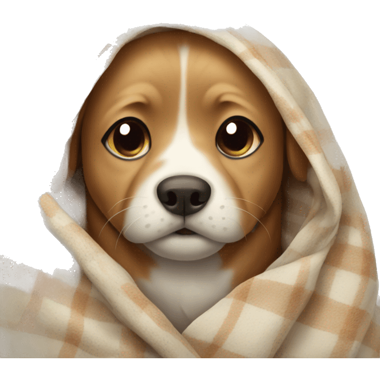 dog in blanket emoji