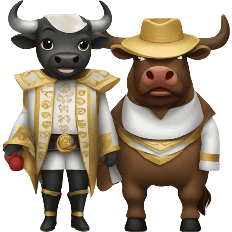 torero and a bull  emoji