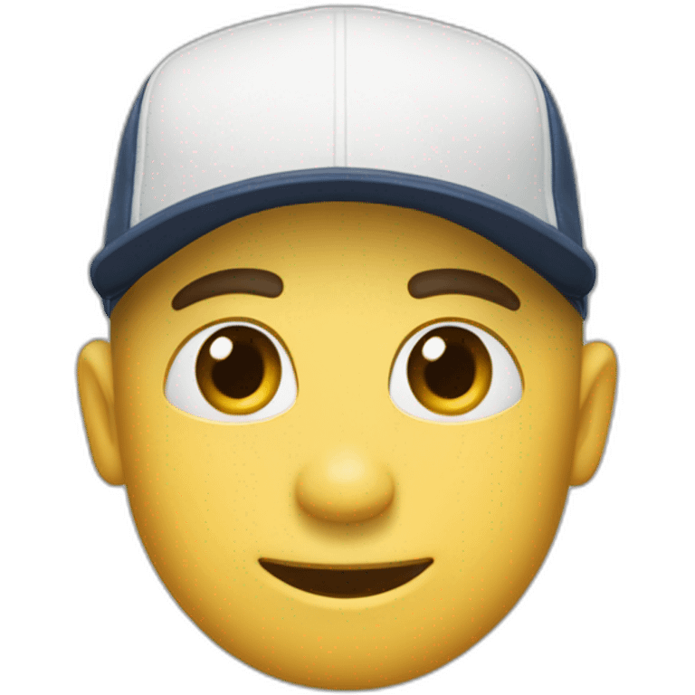 La tête a Squeezie avec une casquette emoji