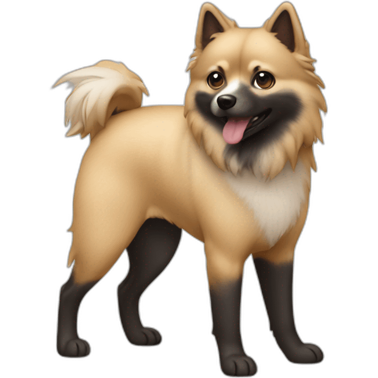 Indian Spitz full body emoji