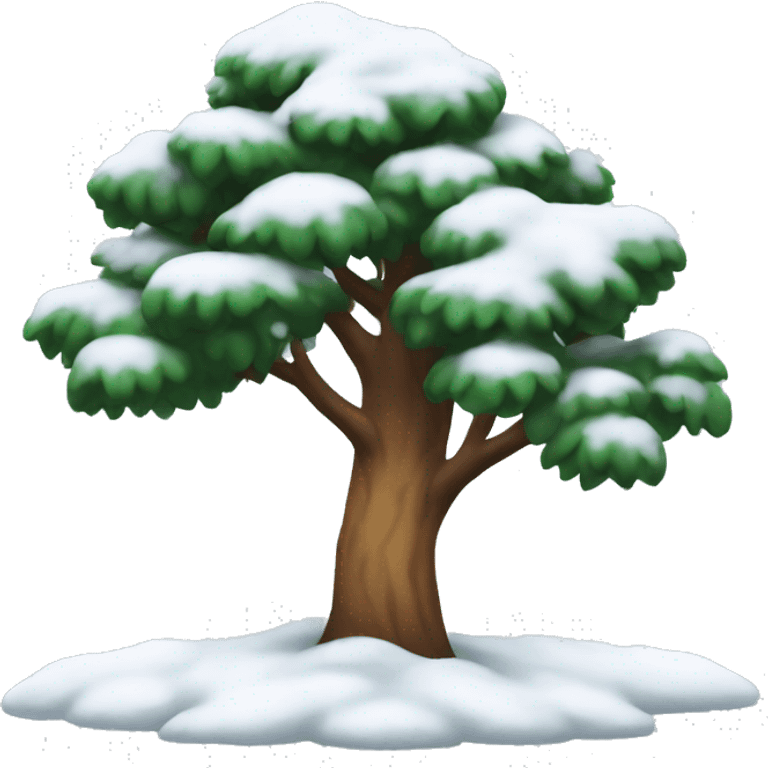 Pine tree with snow  emoji