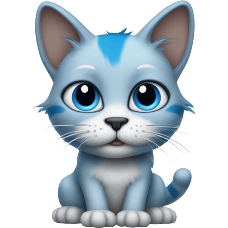 A blue Smurf cat emoji