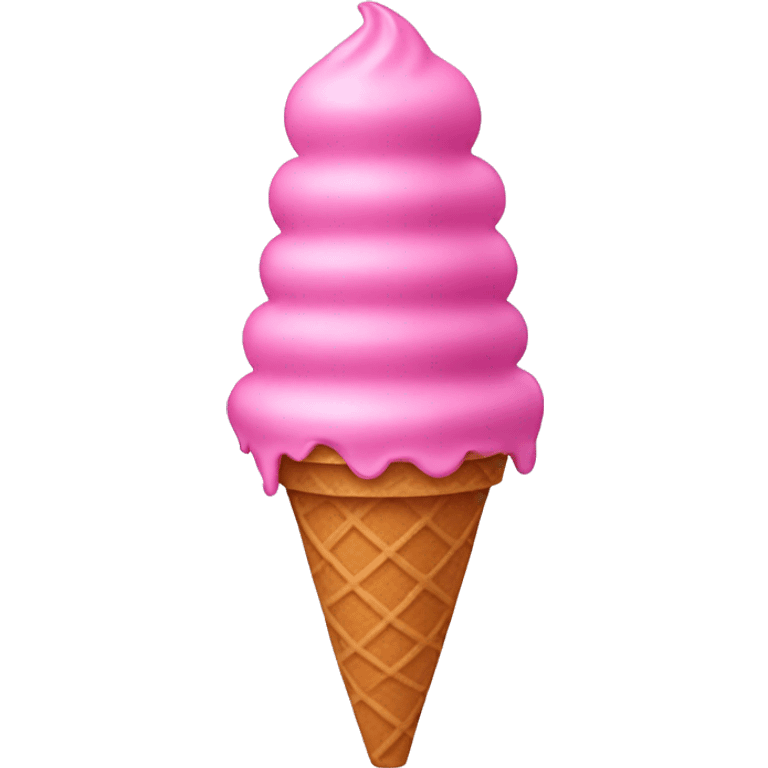 Pink ice cream cone  emoji