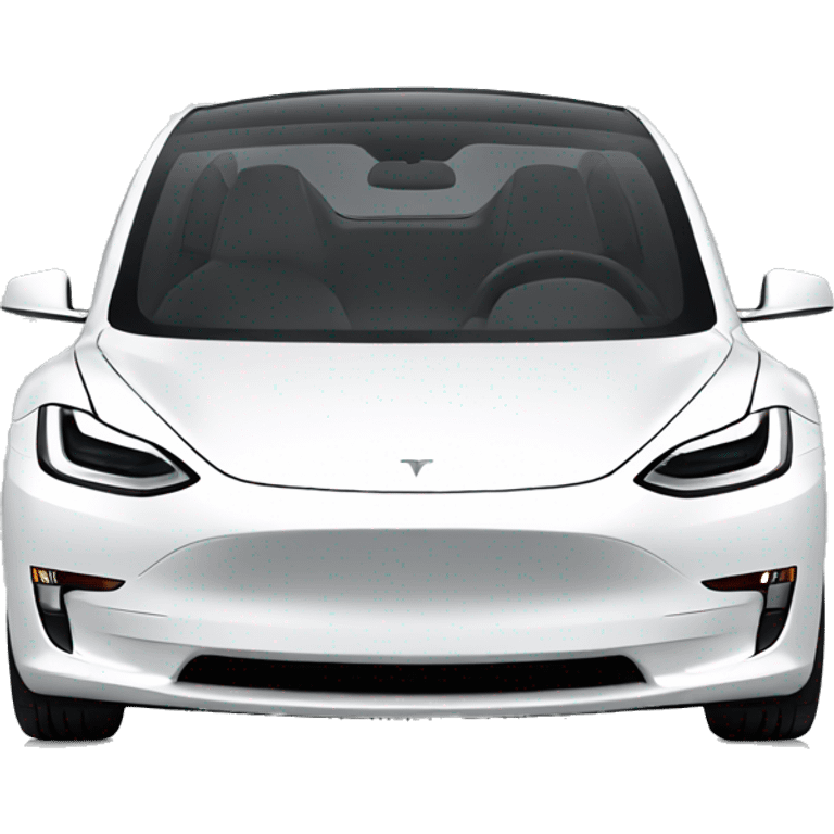 White Tesla 3 emoji