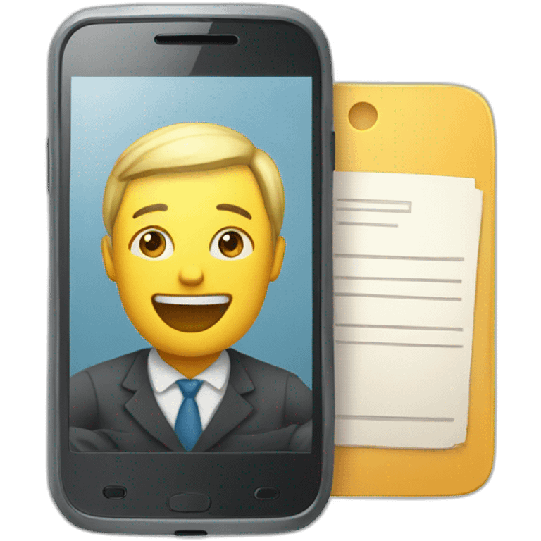 contract in smartphone emoji