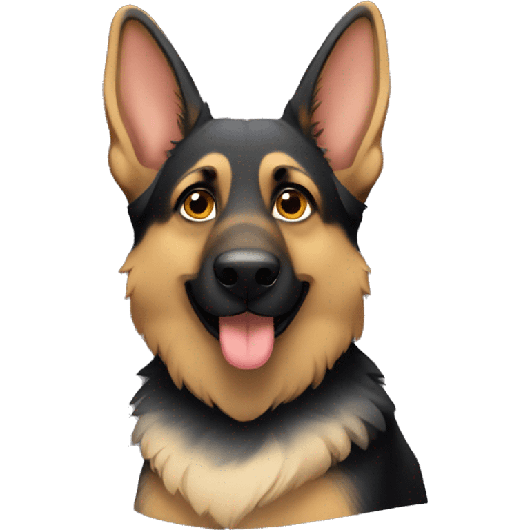 German shepherd making a heart shape with their paws  emoji