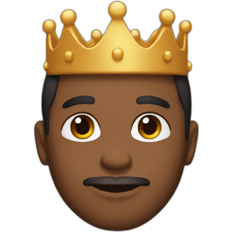 brownskin man wearing crown and suit emoji