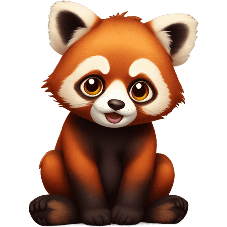 crying red panda emoji