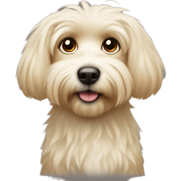 Light blonde small dog with shaggy fur emoji