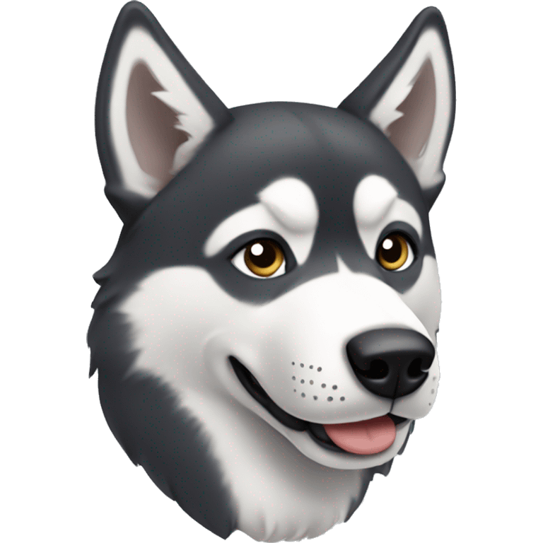 Husky with paws on nose  emoji