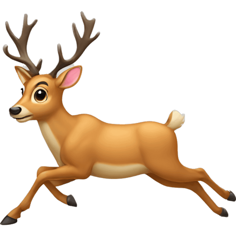 Deer exercising emoji