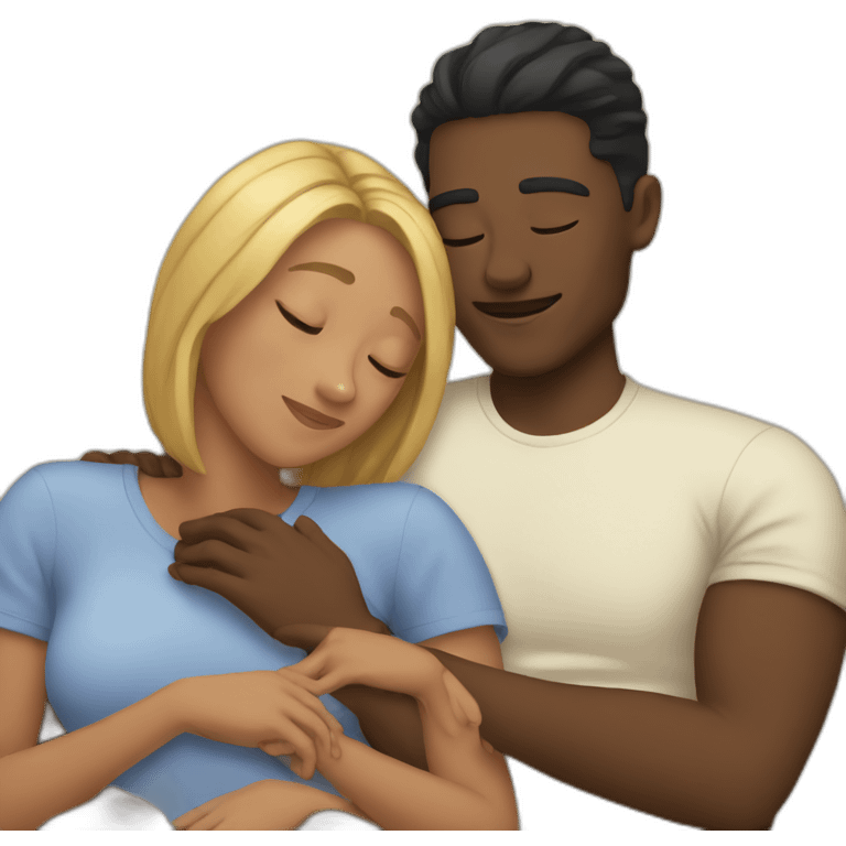 Two people cuddling emoji