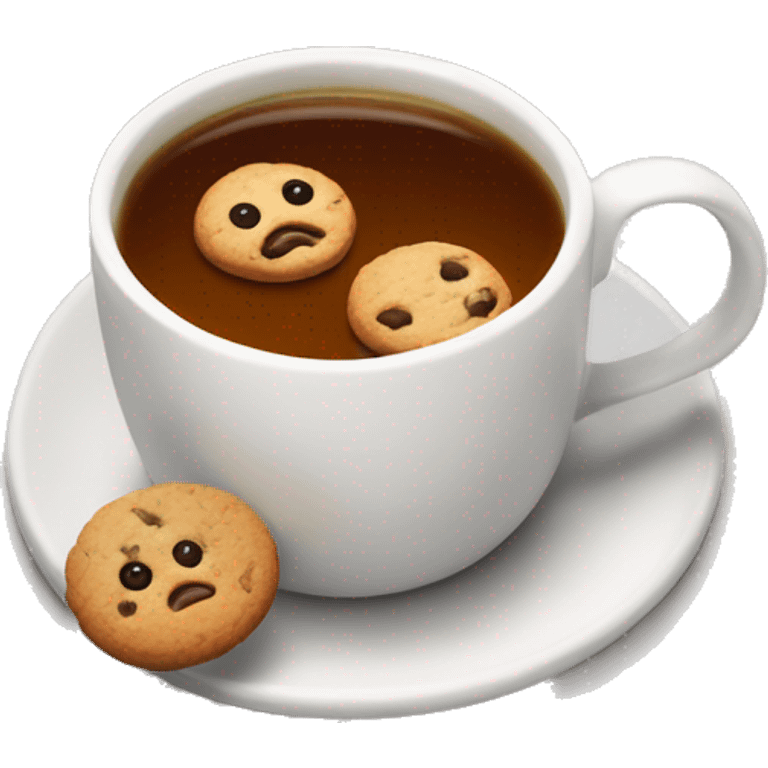 Mug Tea with cookies nearby emoji