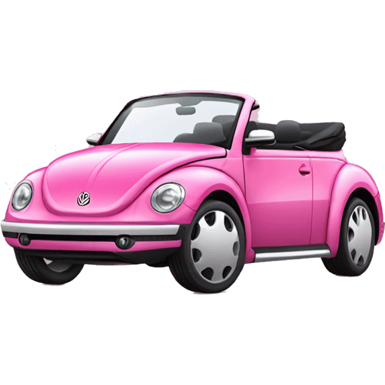 Pink vw new beetle convertible  emoji