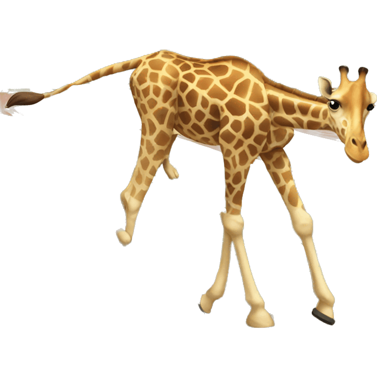 A giraffe running track emoji