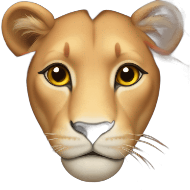 Red lioness emoji