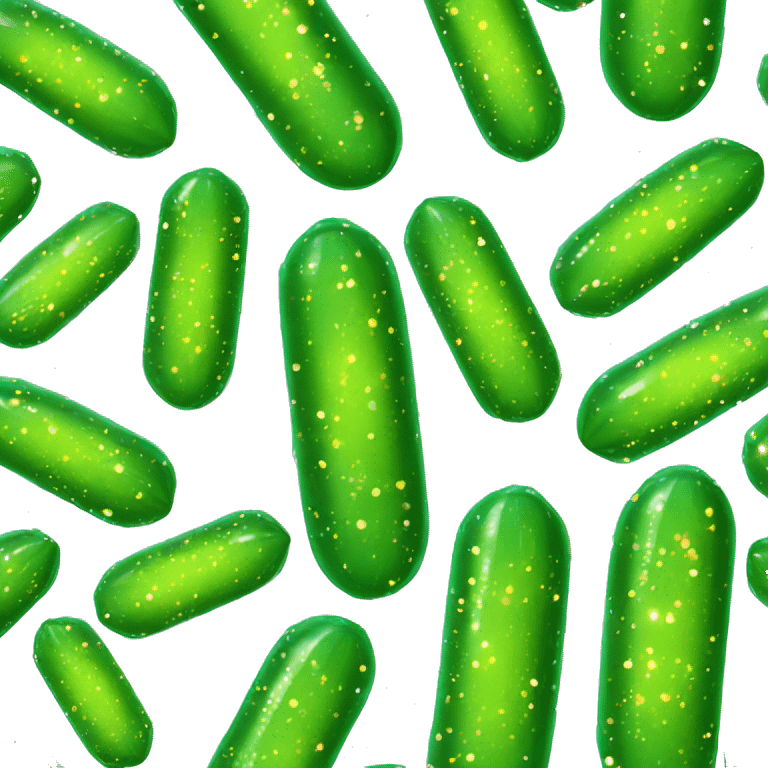 sparkly glittery pickle emoji