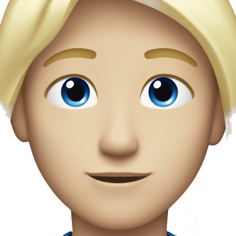 A young guy with light skin color, blue eyes and such blond hair emoji