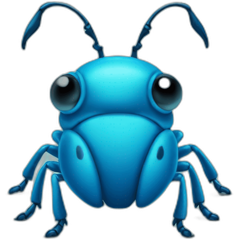 Cute blue weevil emoji