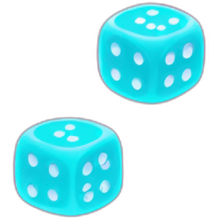 dice pair neon emoji