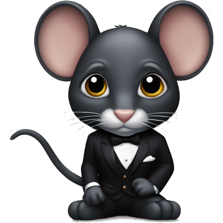 James bond as a black rat emoji