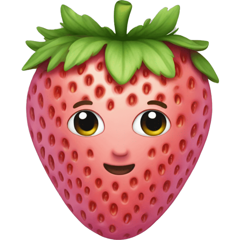 Pink strawberry  emoji