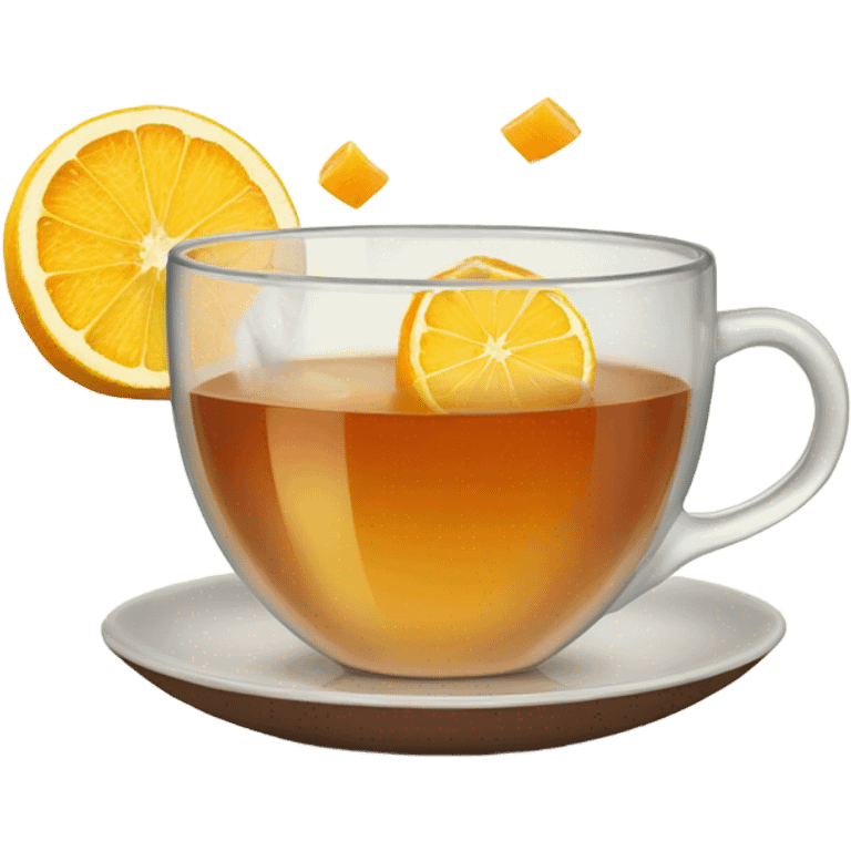 Ginger citrus hot tea emoji