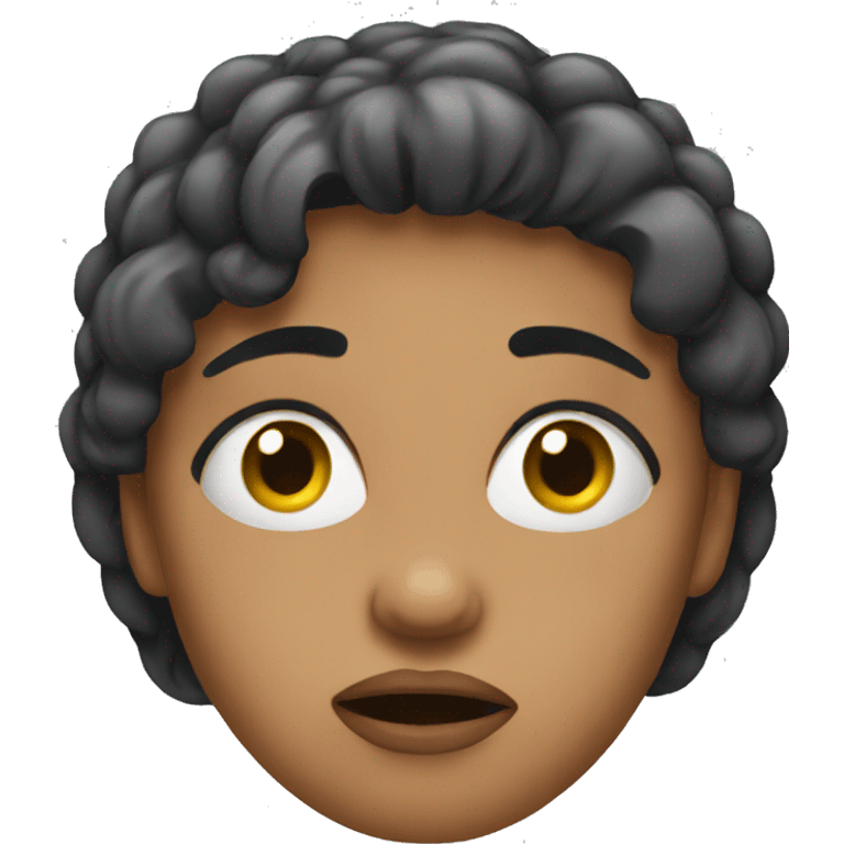 woman with a disgusted face emoji