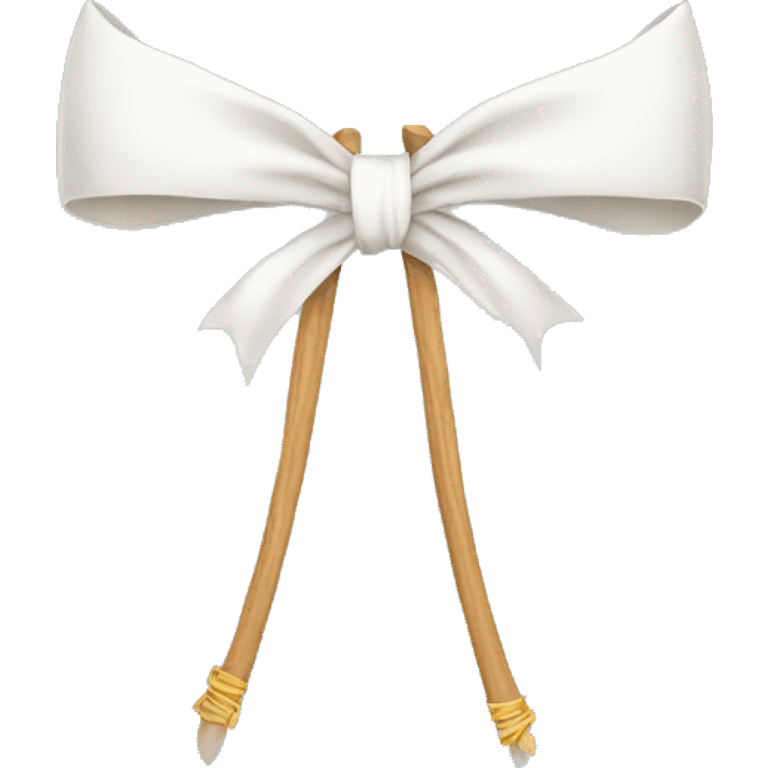 White long bow emoji