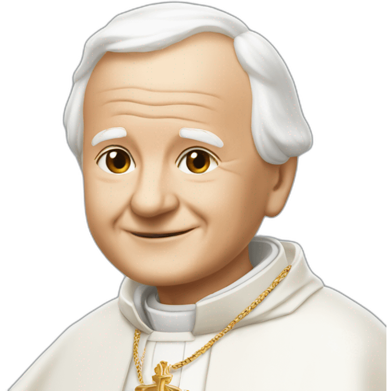 John Paul Ii doing uwu emoji