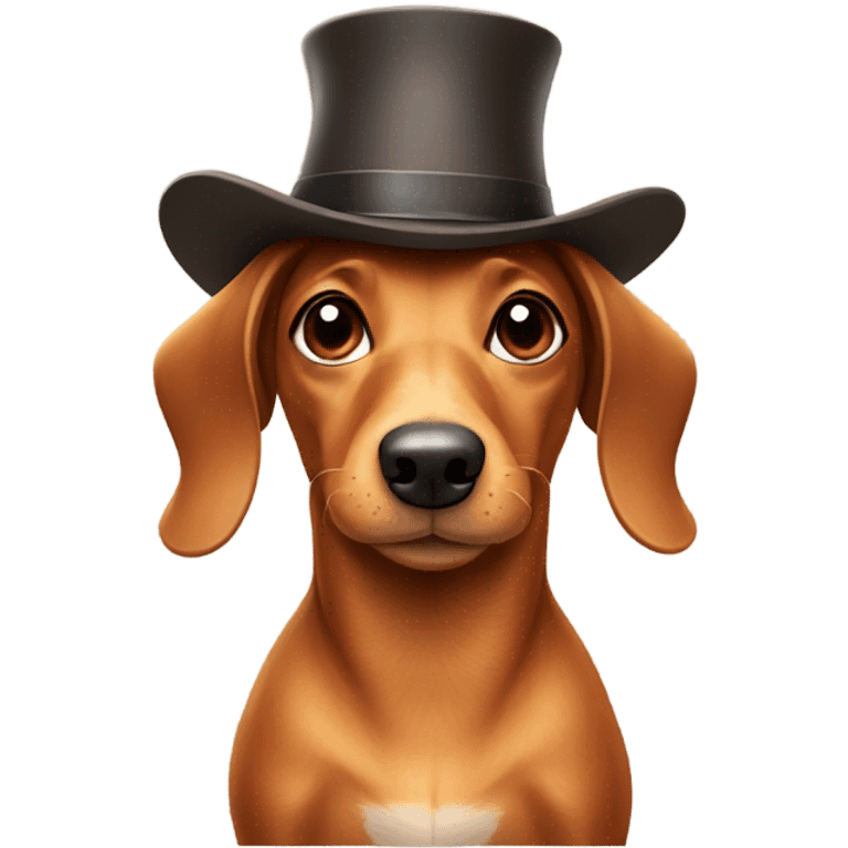 Wiener dog with a hat  emoji