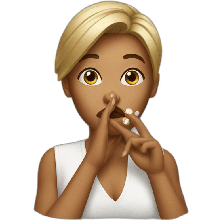 woman blowing kisses emoji