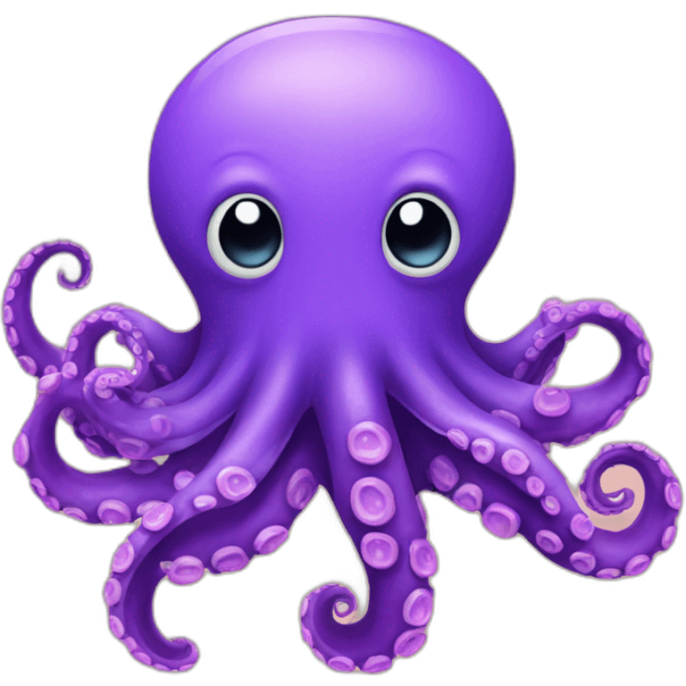 purple octopus on a party emoji