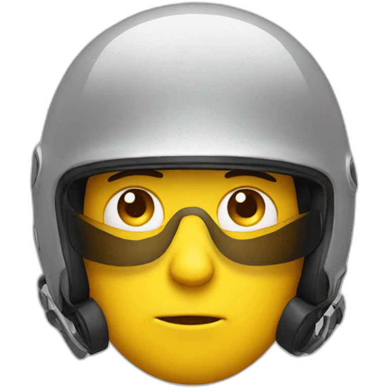 thinking emoji with helmet emoji