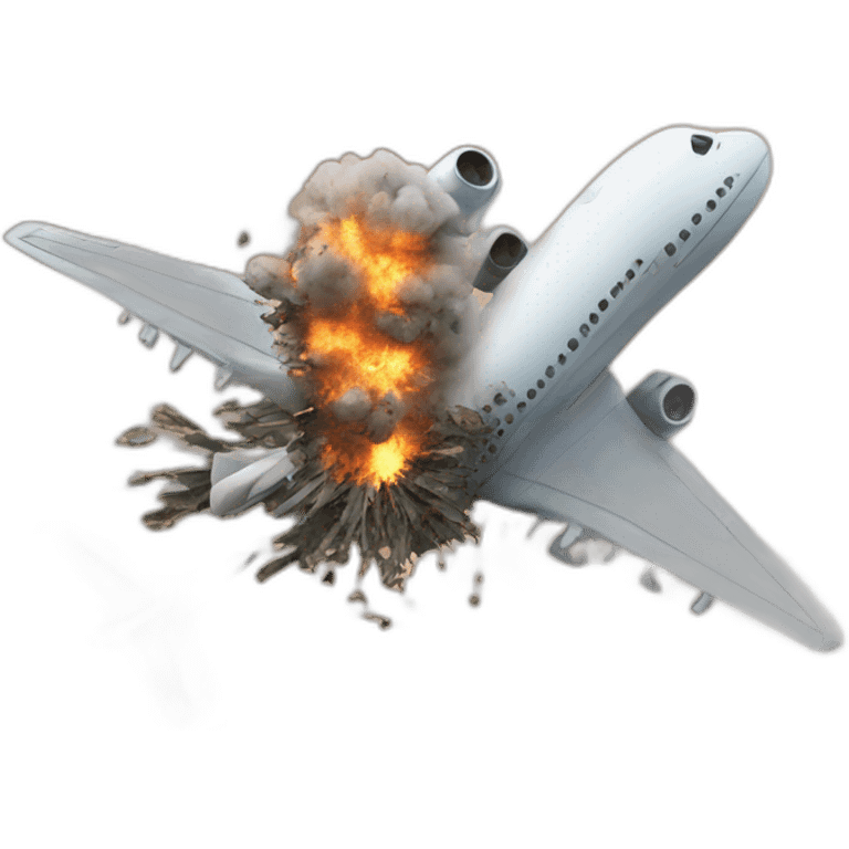 Plane crash in double tower emoji