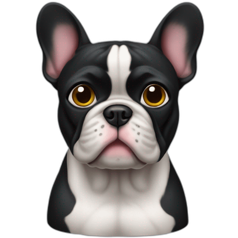 bouledogue francais noir emoji